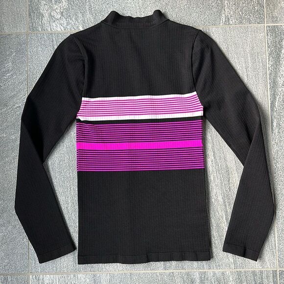 NWOT Free People Pullover 1/4 Zip Athletic Fitted Long Sleeve Mock Neck Top M/L - Picture 7 of 13